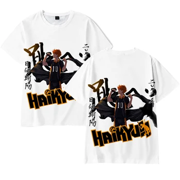 Hip-Hop 3D Haikyuu!! marškinėliai Vyrams, Moterims Topai Vaikams Laisvalaikio marškinėliai Naujas Mados 3D Anime Haikyuu!! Vasaros berniukų, mergaičių Balti marškinėliai