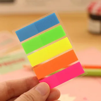 100 lapų Fluorescencijos spalvos Lipni Memo Pad Sticky Notes Žymą Žymeklis Memo Lipdukas, Popierius Studentų mokyklinės prekės