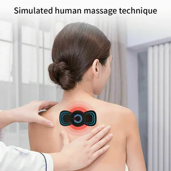 Masažas Lipdukai, Nešiojamas Mini Electric Kaklo Massager Pečių, Nugaros Masažas Malšina Nuovargį Kaklo Slankstelio Terapija
