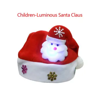 Naujas Linksmų Kalėdų Suaugusiųjų Vaikas Led Lemputės Cokolis Santa Claus Sniego Briedžių Vaikų Skrybėlę Kalėdų Dovana