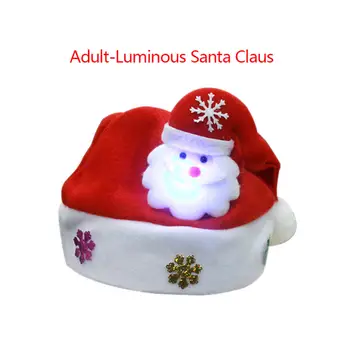 Naujas Linksmų Kalėdų Suaugusiųjų Vaikas Led Lemputės Cokolis Santa Claus Sniego Briedžių Vaikų Skrybėlę Kalėdų Dovana
