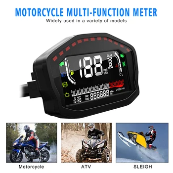 Naujas Daugiafunkcinis Motociklo Skaitmeninis Speedomter Ridos Universalus Motociklas Speeeter Skaitiklis Skaitiklis su Apšvietimu LCD Universal