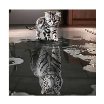 Sprogstamųjų diamond tapybos 5d kačiukas atspindys tiger point diamond kryželiu 