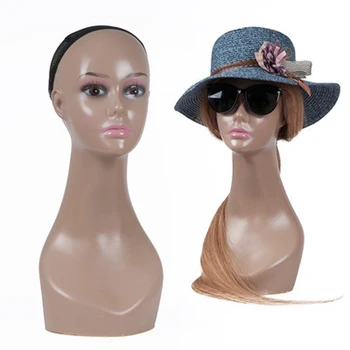 Naujas nemokamas pristatymas Moterų Manekeno Galvos Perukai Skrybėlės Bžūp Ausinių Ekranas maniqui Modelis Plaukų Papuošalų Stendas PE-B2