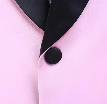 Švarkas vyrams jaunikis kostiumą rinkinys su pants mens vestuvių kostiumai kostiumų dainininkas star stiliaus šokių scenos drabužių oficialų suknelė rožinės spalvos