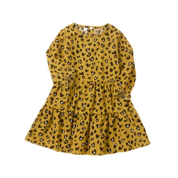 2-7Y 2020 m. Rudenį Baby Girl Dress Vaikams Drabužių Širdies Modelis ilgomis Rankovėmis Suknelė Vaikų Šalis Princesė Sijonas Apranga