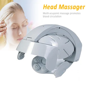 Elektrinis Galvos Massager Šalmas Galvos Smegenų Atsipalaiduoti Vibracijos Akupunktūros Taškus Sveikatos Priežiūros 27X20X22cm NShopping