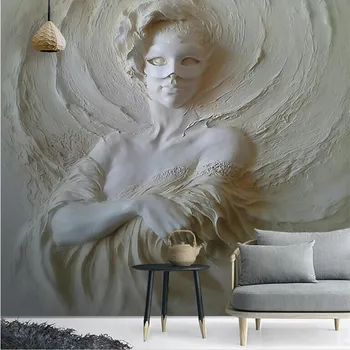 3D iškilumo kaukę grožio fone sienų tapybos profesinės gamybos tapetai, freskos pasirinktinius nuotraukų siena