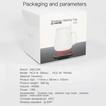 JAKCOM HC2 Belaidžio Šildymo Taurės Super vertę, kaip adapteris, stalo lempos, led dalykėlių greitas įkroviklis c tipo kabelis pd car
