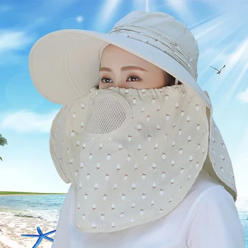 2020 Mados Moterų Sulankstomas Saulės Skrybėlę Platus Kraštų Saulės, Skrybėlę, Veidą, Kaklą Omnibearing UV Apsauga Vasaros Žvejybą, žvejo Paplūdimys Skrybėlę