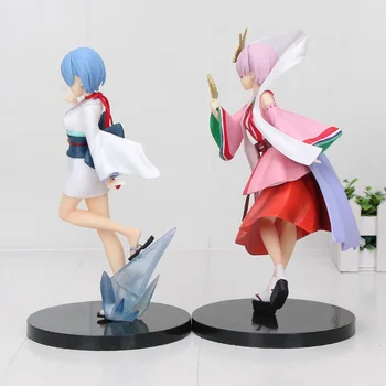Anime Re Gyvenimas kitame Pasaulyje Nuo Nulio Ramu Lakštingala Yuki Onna PVC Veiksmų Skaičius, Kolekcionuojamos lėlės Modelio žaislas 23cm