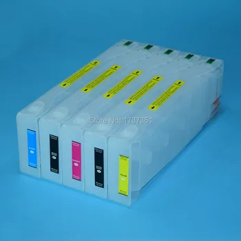 5 spalvų 700ml spausdintuvo rašalo kasetė su mikroschema, Epson Stylus Pro 7710 9710 spausdintuvą