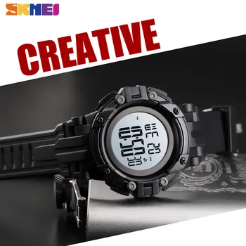 SKMEI Japonijoje Skaitmeninių judėjimo Vyrų Sporto Laikrodžiai Lauko 50M atsparumas Vandeniui Laikrodis Šviesos Chrono Laikrodis Relogio Masculino 1545