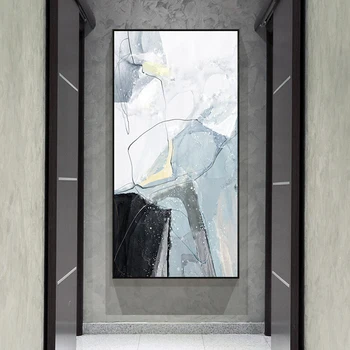 Šiaurės stiliaus Abstraktus Šiuolaikinių Nuotraukų, Tapybos Meno Rašalo Linijų, Drobė, tapyba Spausdinti Sienos Plakatas Kambarį 