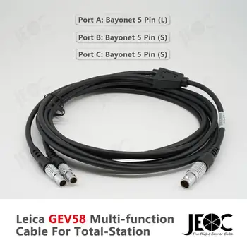 Leica GEV58 Multi-funkcija Kabelis iš Viso-stotis, 409684 Elektros ir Duomenų Kabelių
