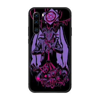Pentagram Demoniškas Šėtono Telefono Padengti Korpuso Huawei P8 P9 P10 P20 30 P40 Lite Pro Plus smart Z 2019 juoda coque tapyba