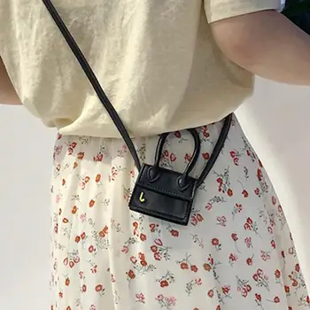 Mini ausies mažas maišelis moterų tekstūros pečių maišą mados laukinių Messenger mažas kvadratas krepšys