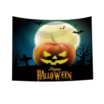 Laimingas Halloween Gobelenas Baisu Moliūgų Gpgb Ragana Voras Mėnulis Gobelenas Sienos Kabo Dekoro Namų Kolegijos Bendrabučio