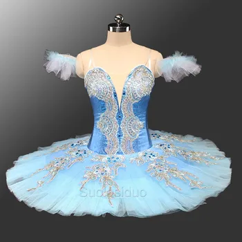 Suaugusiųjų Klasikinio Baleto Mdc Mėlyna Blynų Lėkštės Tutu Kostiumai Profesinės Veiklos Konkurencijos s Etapas Dancewear SD0071