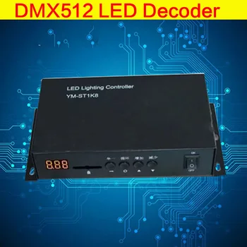 Dmx led valdiklis 8x1024Pixels 1903/6803/1812/1809/2801/2811 led juostelės controllerws2811 led valdiklis