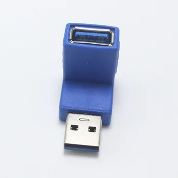 1pcs USB 3.0 Type A Male Plug į AF Moterų lizdas DC Maitinimo Kištuko Lizdas High Speed UP Tipo 90 Laipsnių Jungtis Adapteris