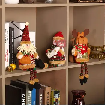 3PCS Kalėdų Pliušiniai Žaislai Mielas Kalėdų Senelis, senis besmegenis Elnių Lėlės Kalėdos Karolius, Kalėdų Eglučių Papuošalai