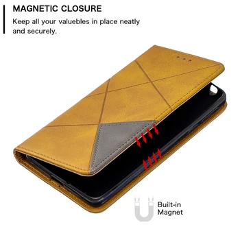 Prabangių mados geometrinis verslo Magnetinis dėklas, Skirtas Nokia 2.2 3.2 1plus 4.2 6.2 7.2 Kortelės lizdas apversti stovėti Cover case + rašiklis
