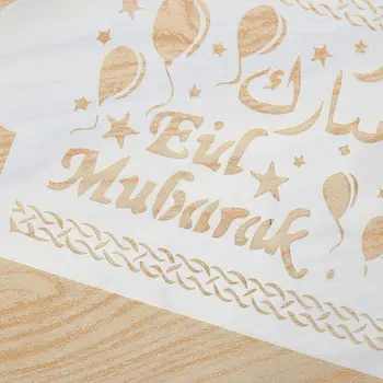 Eid Mubarakas dizaino apdailos tortas trafaretas , kepimo konditerijos priemonė, minkštas pyragas Modelio Spausdinimo trafaretas tortas apdailos įrankiai
