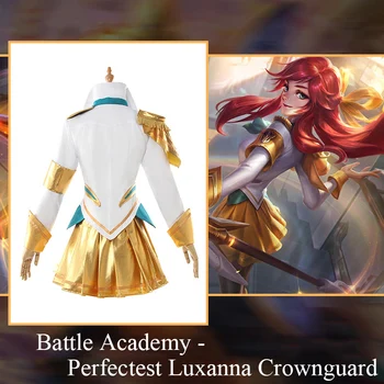 Anime! Žaidimas LOL Mūšis Akademijos Perfectest Luxanna Crownguard Vienodas Cosplay Kostiumas Helovinas Kostiumas Moterims, NAUJAS Nemokamas Pristatymas