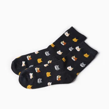 Naujų gyvūnų animaciją kačių medvilnės, žakardinės ponios kojinės puikus kokybės Wen Čing saldus Japonijos Japonų laukinių meno mėgėjams mielas sokken