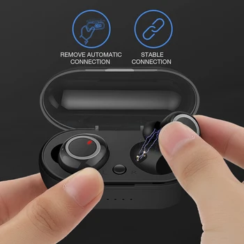 Tiesa Belaidžio TWS Ausinių, Bluetooth 5.0 Touch Control Mini ausų Sporto Ausinės, Triukšmo Mažinimo laisvų Rankų įranga Su Įkrovimo Atveju