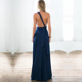 2018 m. Naujas Stiliaus Moterų Suknelė Kabrioletas Multi Būdas Wrap Elegantiškas Bridesmaid Oficialaus Ilgai Maxi Suknelė Sundress