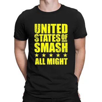 Bnha Jungtinių Amerikos Sutriuškinti Visi Gali Plus Ultra Tshirts Unikalus Prarasti Hip-Hop Marškinėlius Vyrams Padaras Keista Pavasario Anlarach