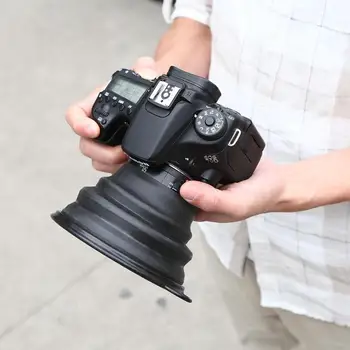 Ultimate Objektyvo Gaubtas Atspindys-nemokamai Išardomi Silikono Objektyvo Dangtelis Anti-stiklo Objektyvo Gaubtą Kameros Mobilųjį Telefoną, Vaizdus, Vaizdo įrašus