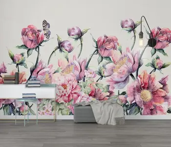Foto tapetai užsakymą neaustinių Rose butterfly 3d sienų freskomis tapetai kambarį, namų tobulinimas, šiuolaikinių tapetų