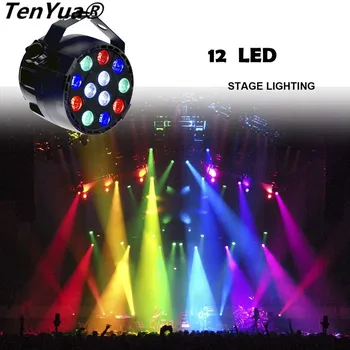 TenYua 8CH DMX512 12 LED Scenos Šviesos Par Šviesos RGB Apšvietimas Su Nuotolinio Contrller Lazerio Projektorius Šalies Klubas DJ Disco House