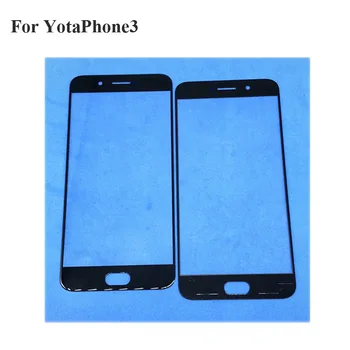 2VNT Skirti YotaPhone3 Galios Priekiniai LCD Stiklo Lęšis Yota 3 YotaPhone 3 Jutiklinio ekrano Skydelis Išorinio Ekrano Stiklo, be flex Yota3