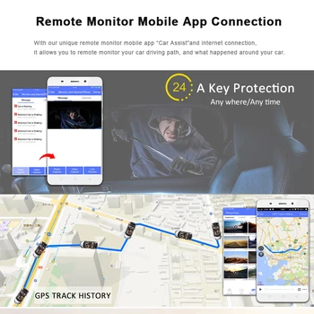 ANSTAR 4G Automobilių DVR 10 colių 1080P vaizdo Kamera Android 5.1 GPS Navigacijos ADAS Automobilių skaitmeniniai vaizdo įrašymo įrenginiai Dvigubo Objektyvo Nuotolinio Stebėti Naktinio Matymo Brūkšnys Cam