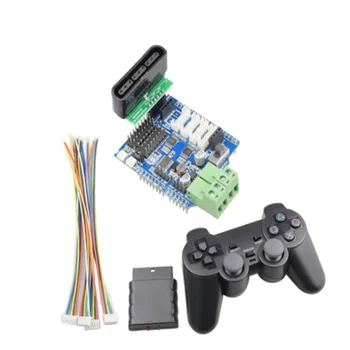 Wireless Gamepad for PS2 Controller+ 4 Kanalai Motor Driver Servo Plėtros Valdybos Arduino UNO R3 Mecanum Varantys Robotas