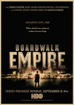 Boardwalk Empire Klasikinis Filmas Kraftpopieris Plakatas Baras, Kavinė Kambarį Valgomasis Sienos Dekoratyviniai Paveikslai