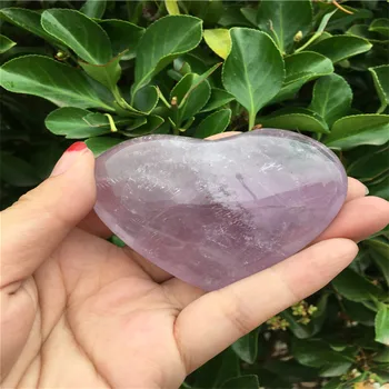 1pcs Gamtinių graži violetinė crystal širdies