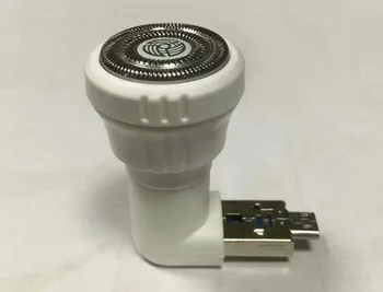 Naujas atvykimo mini USB Vyrų Elektrinis skustuvas Skustuvas su USB Įkrovimo Asmens Priežiūros Plaukų Šalinimo vyrų balta mėlyna spalva