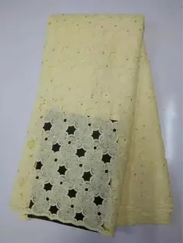 5Yards/vnt gražų raudoną pieno šilko nėriniai farbic siuvinėjimo afrikos tirpsta vandenyje nėrinių suknelė už CFW1-1