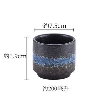 Arbatos puodelis Retro Ceremonija keramikos restoranas, Japonų ir korėjiečių lankstymo šeimos Matti underglaze spalva