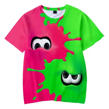 šaudymo žaidimas Splatoon 3D Cool T-shirt Kietas Streetwear Atsitiktinis animacinių fil Vaikai Marškinėlius Mados Vasaros Vaikų Sporto kvėpuojantis viršų