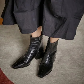 Naujas prekės ženklas rudens žiemos moterų batai batai aikštėje med kulno juoda abrikosų batai moters suknelė šalis batai atsitiktinis jojimo batai