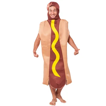 Helovinas Kostiumas Šalis Suaugusiųjų Hot Dog Kostiumas Vyrams Juokinga Hotdog Cosplay Karnavalas Šalies Vaidmuo Žaisti Išgalvotas Kostiumai