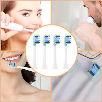 4Pcs Pakeisti dantų šepetėlį Vadovai Philips Sonicare Šalinimas, dantų šepetėlį, dantų Šepetėlis Galvutės, Phillips, Elektrinis dantų Šepetėlis