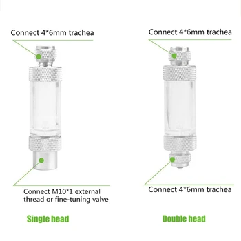 Single/Dual Head Žuvų Bakas CO2 Burbuliukų Kovos už Akvariumas Patikrinti, ar Vožtuvas-Reguliuotojas M0XD