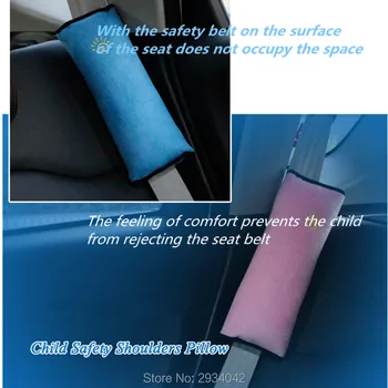 Nauji diržai pečių trinkelės, vaikų apsauga apima pagalvėlės automobilių optikos už SsangYong actyon korando kyron rexton 2 rodius